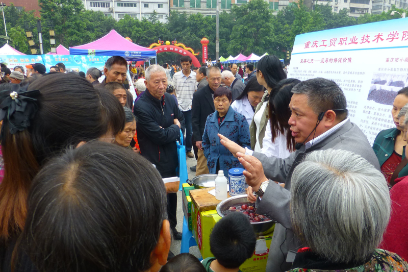 学院参加涪陵区2014年“科技活动周”广场科普宣传活动